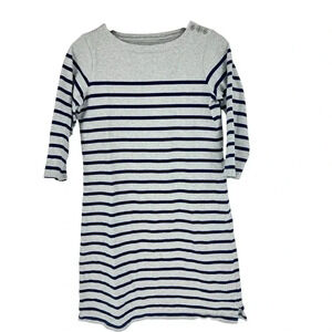 L.L. Bean Heritage Mariner Dress grey with black Breton Stripes